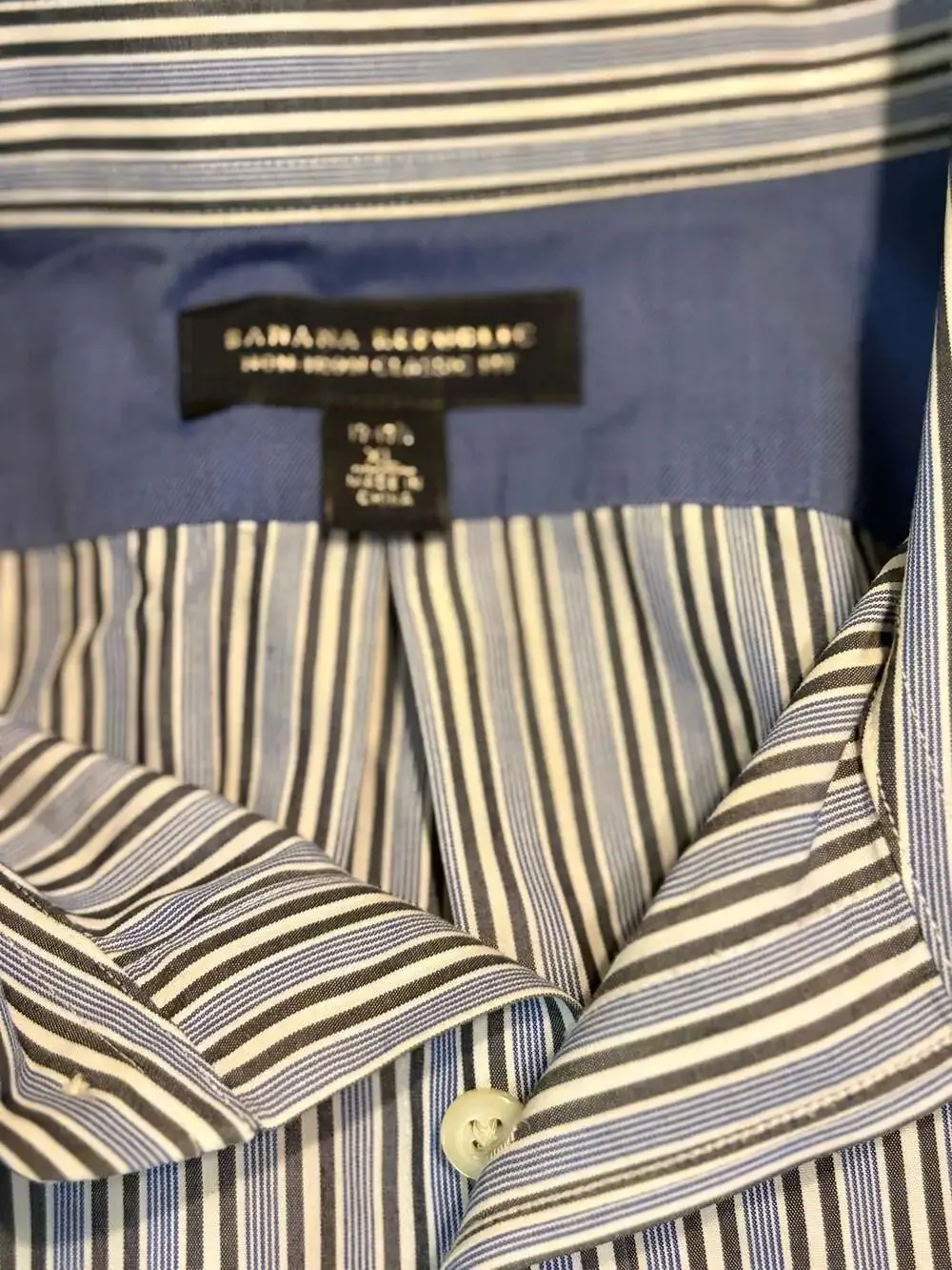 Banana Republic Non-Iron Classic Fit Striped Button-Down Shirt #1450
